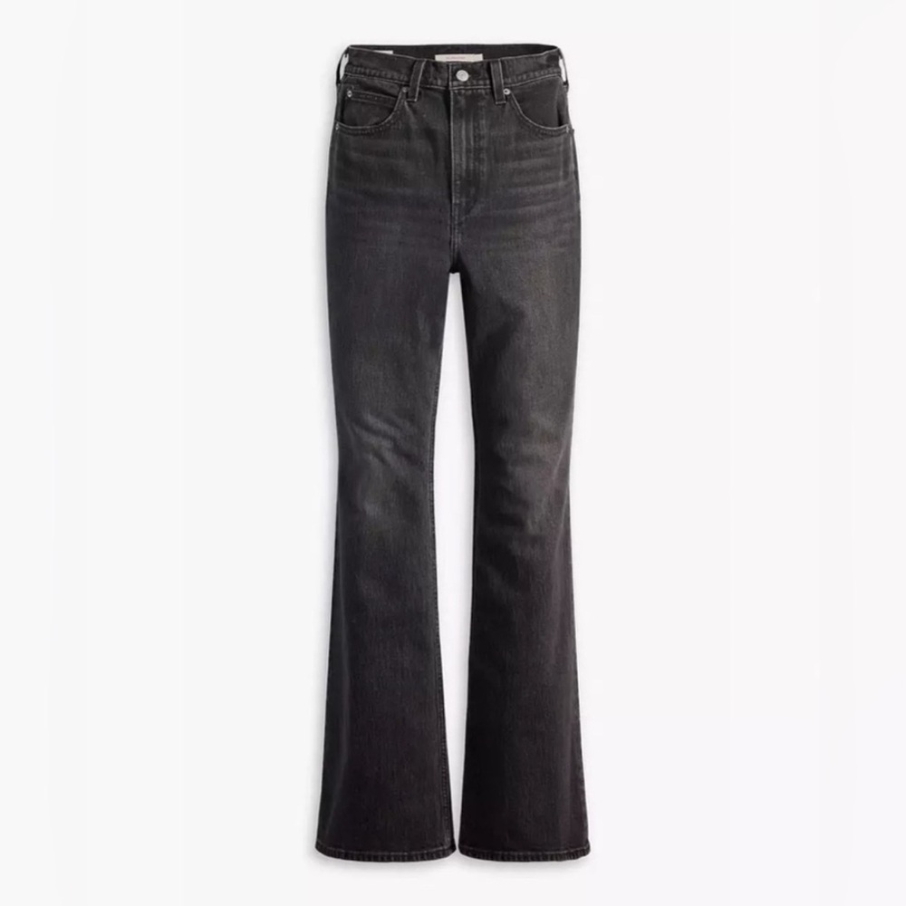 Premium Levis Levi's 70s High Flare Jeans in faded black, Size 28 - Picture 7 of 16